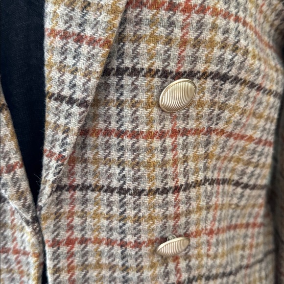 Elie Tahari lady jacket tweed plaid wool - Picture 7 of 8